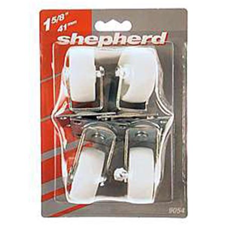 SHEPHERD Shepherd 9558 4 Count 1.63 in. Black Light Duty Swivel Plate Caster 9558